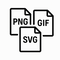 Multiple document formats icon showing various file types